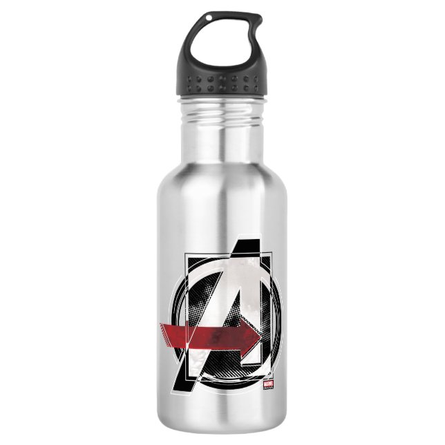Avengers Classics | Negative Colour Avengers Logo 532 Ml Water Bottle (Front)