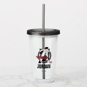 Avengers Classics Negative Colour Avengers Logo Acrylic Tumbler