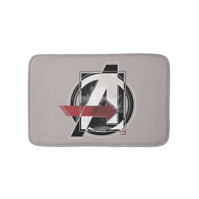 Avengers Classics | Negative Colour Avengers Logo Bath Mat (Front)