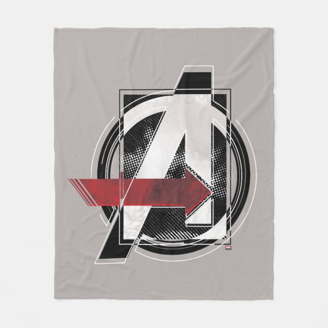 Avengers Classics | Negative Colour Avengers Logo Fleece Blanket (Front)