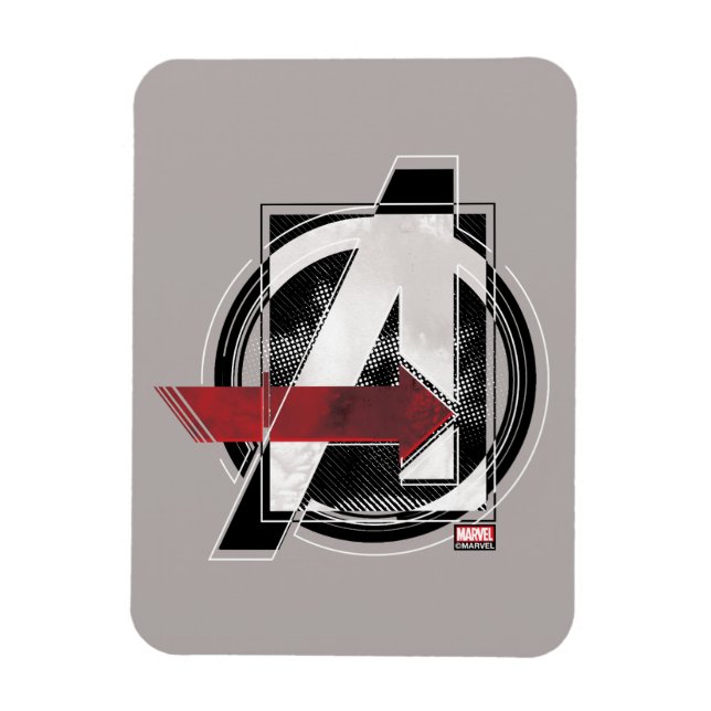 Avengers Classics | Negative Colour Avengers Logo Magnet (Vertical)