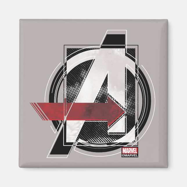Avengers Classics | Negative Colour Avengers Logo Magnet (Front)