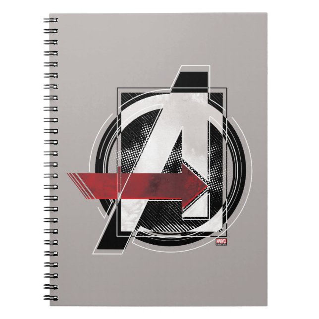 Avengers Classics | Negative Colour Avengers Logo Notebook (Front)