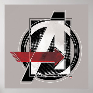 Avengers Classics   Negative Colour Avengers Logo Poster