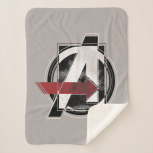 Avengers Classics Negative Colour Avengers Logo Sherpa Blanket
