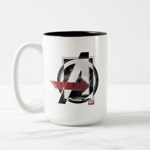 Avengers Classics Negative Colour Avengers Logo Two-Tone Coffee Mug