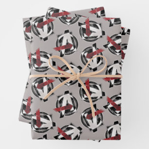 Avengers Classics   Negative Colour Avengers Logo Wrapping Paper Sheet