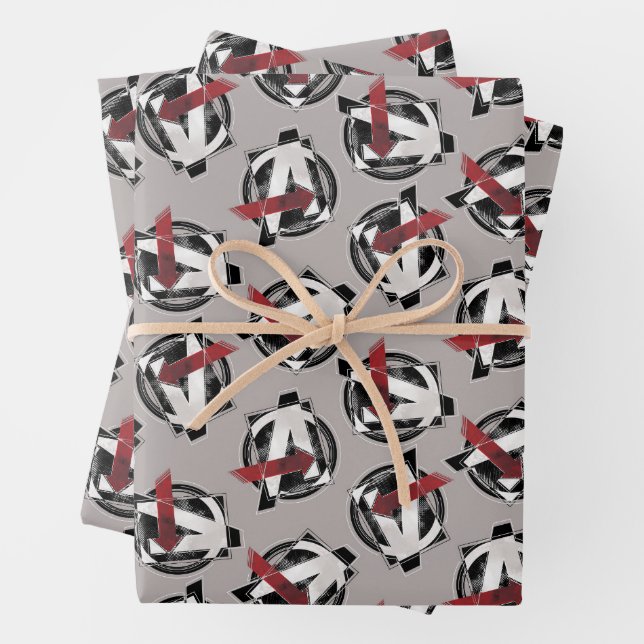 Avengers Classics | Negative Colour Avengers Logo Wrapping Paper Sheet (In situ)