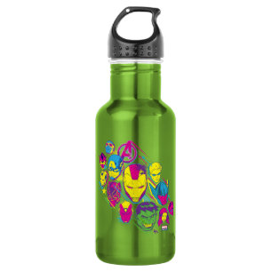 Avengers Classics Neon Avenger Faces Graphic 532 Ml Water Bottle