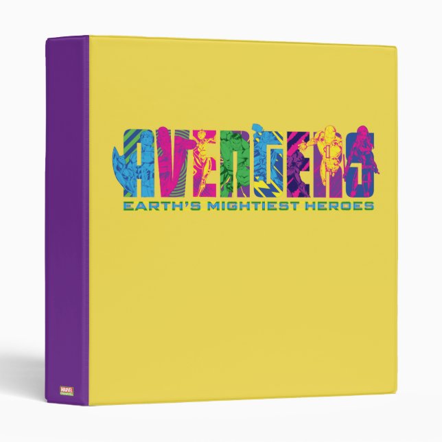 Avengers Classics | Neon Avengers Character Logo Binder (Front/Spine)