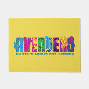 Avengers Classics Neon Avengers Character Logo Doormat