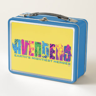 Avengers Classics   Neon Avengers Character Logo Metal Lunch Box