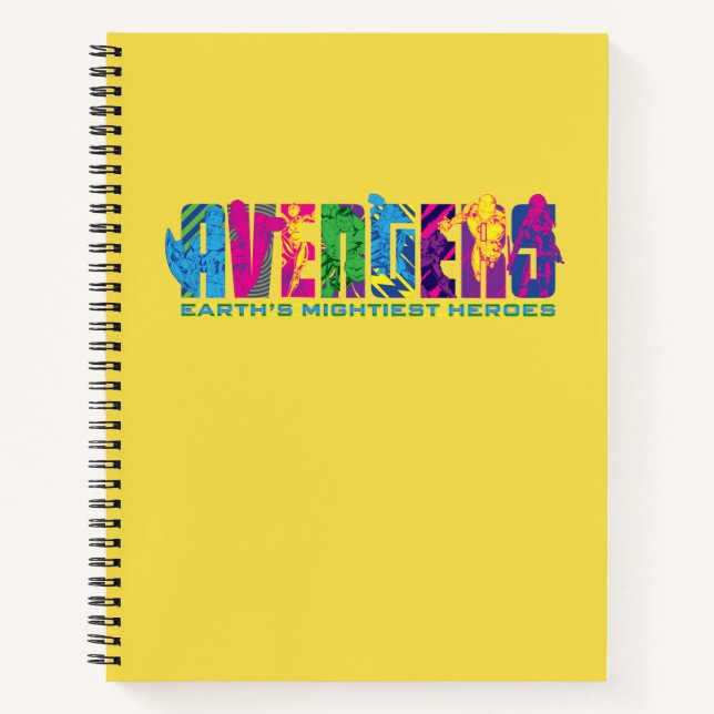 Avengers Classics | Neon Avengers Character Logo Notebook (Front)