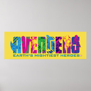 Avengers Classics   Neon Avengers Character Logo Poster