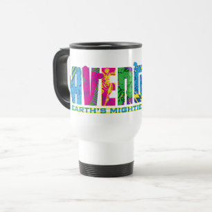 Avengers Classics Neon Avengers Character Logo Travel Mug