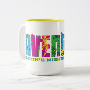 Avengers Classics   Neon Avengers Character Logo Two-Tone Coffee Mug
