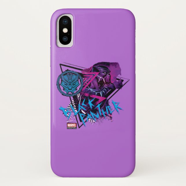 Avengers Classics | Neon Black Panther Graphic Case-Mate iPhone Case (Back)