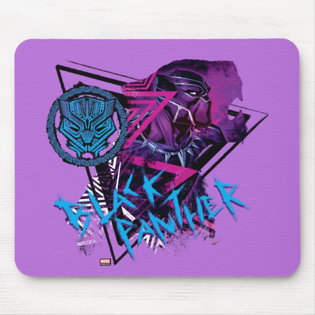 Avengers Classics | Neon Black Panther Graphic Mouse Pad (Front)