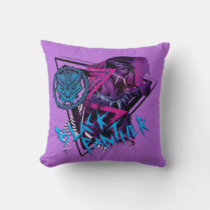 Avengers Classics   Neon Black Panther Graphic Throw Pillow