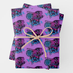 Avengers Classics   Neon Black Panther Graphic Wrapping Paper Sheet