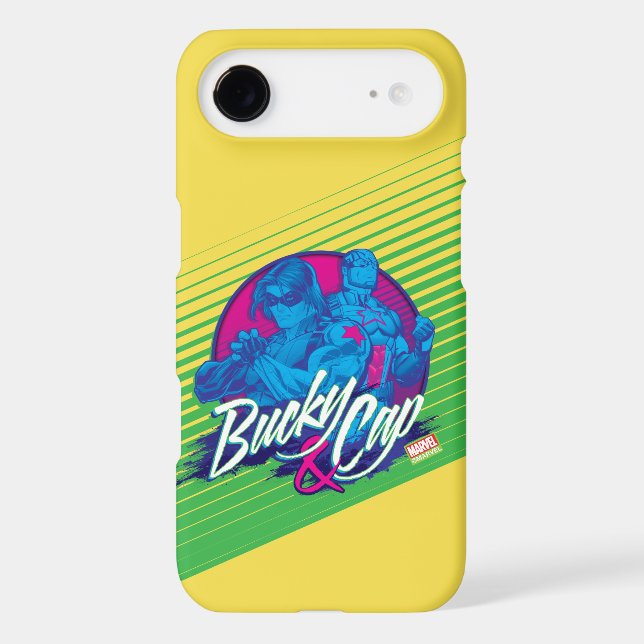 Avengers Classics | Neon Bucky & Cap Graphic Case-Mate Samsung Galaxy Case (Back)