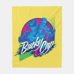 Avengers Classics Neon Bucky & Cap Graphic Fleece Blanket