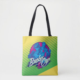 Avengers Classics Neon Bucky & Cap Graphic Tote Bag