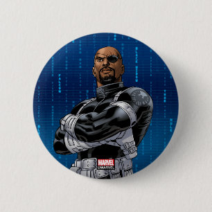 Avengers Classics   Nick Fury Arms Crossed 2 Inch Round Button
