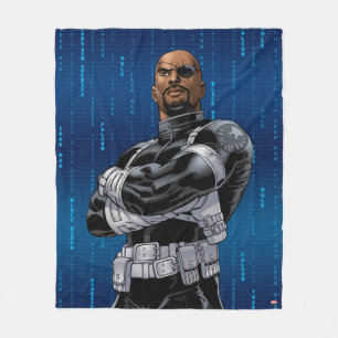 Avengers Classics   Nick Fury Arms Crossed Fleece Blanket