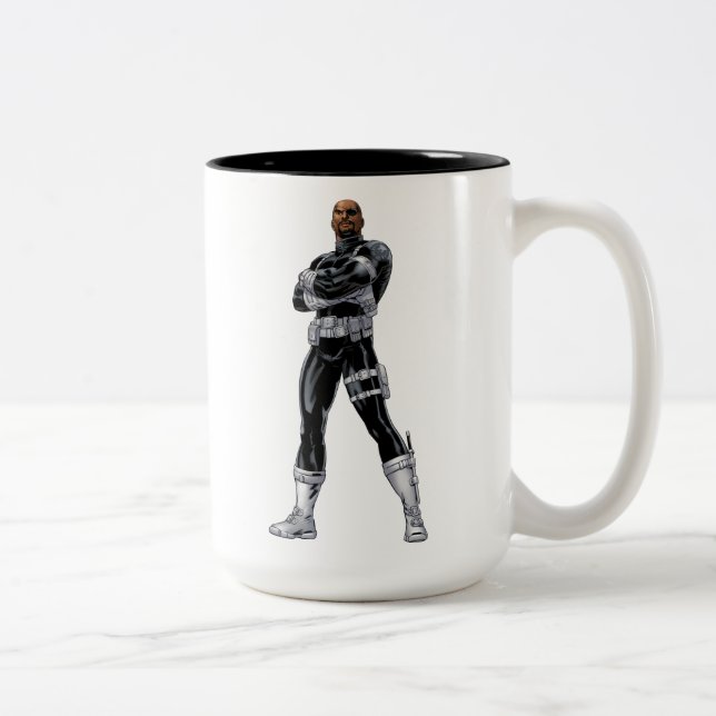 Avengers Classics | Nick Fury Arms Crossed Two-Tone Coffee Mug (Right)