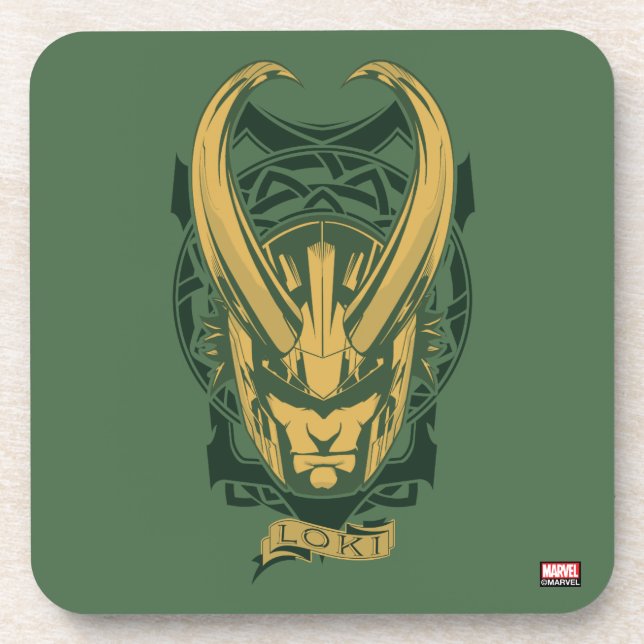 Avengers Classics | Norse Loki Graphic Coaster (Front)