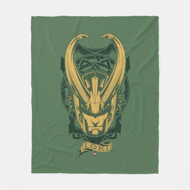 Avengers Classics | Norse Loki Graphic Fleece Blanket (Front)
