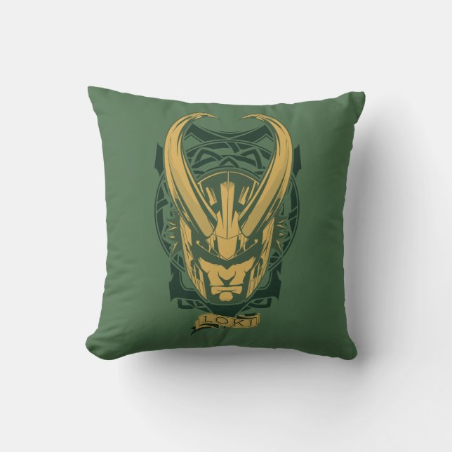 Avengers Classics | Norse Loki Graphic Throw Pillow (Front)