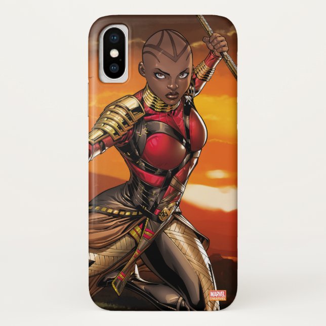 Avengers Classics | Okoye Leaping With Spear Case-Mate iPhone Case (Back)