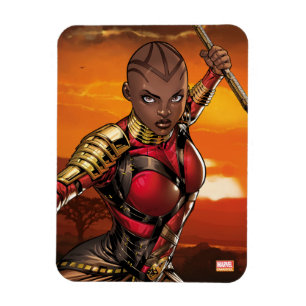 Avengers Classics   Okoye Leaping With Spear Magnet