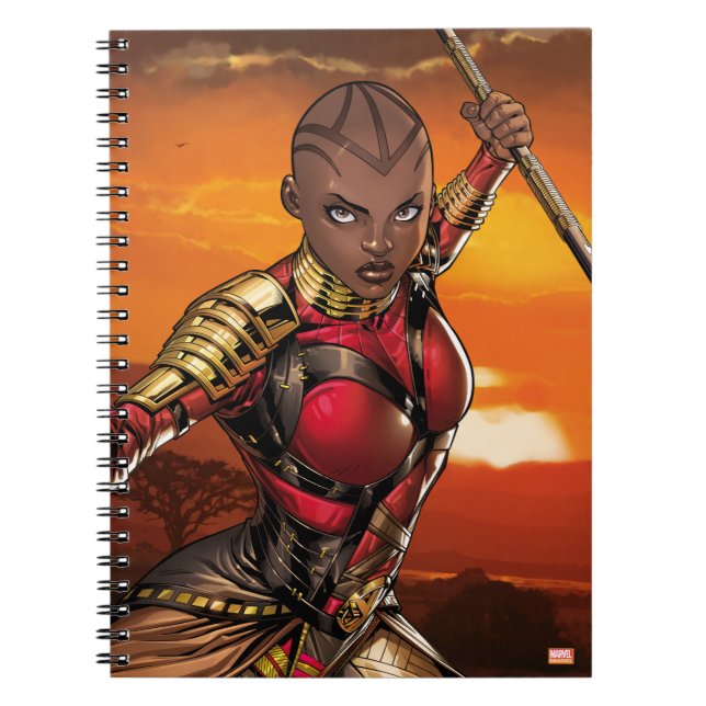 Avengers Classics | Okoye Leaping With Spear Notebook (Front)