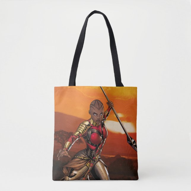 Avengers Classics | Okoye Leaping With Spear Tote Bag (Front)
