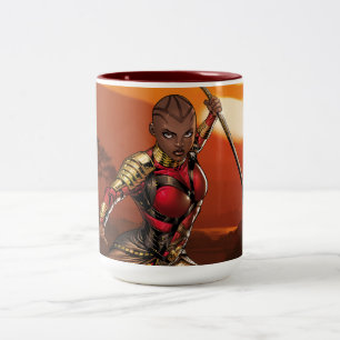 Avengers Classics Okoye Leaping With Spear Two-Tone Coffee Mug