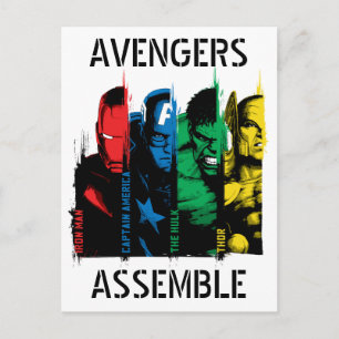 Avengers Classics   Paint Brush Lineup Postcard