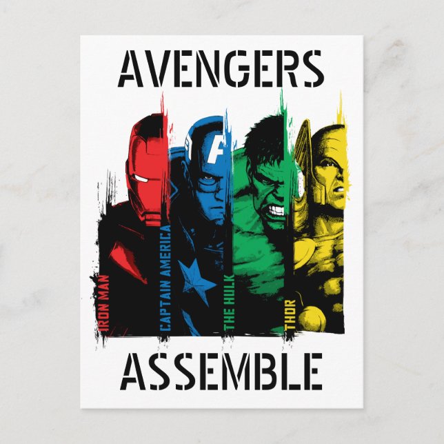 Avengers Classics | Paint Brush Lineup Postcard (Front)