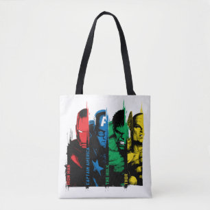 Avengers Classics Paint Brush Lineup Tote Bag