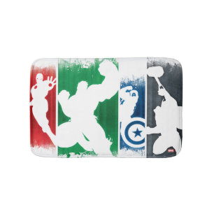 Avengers Classics   Paint Swatch Silhouettes Bath Mat