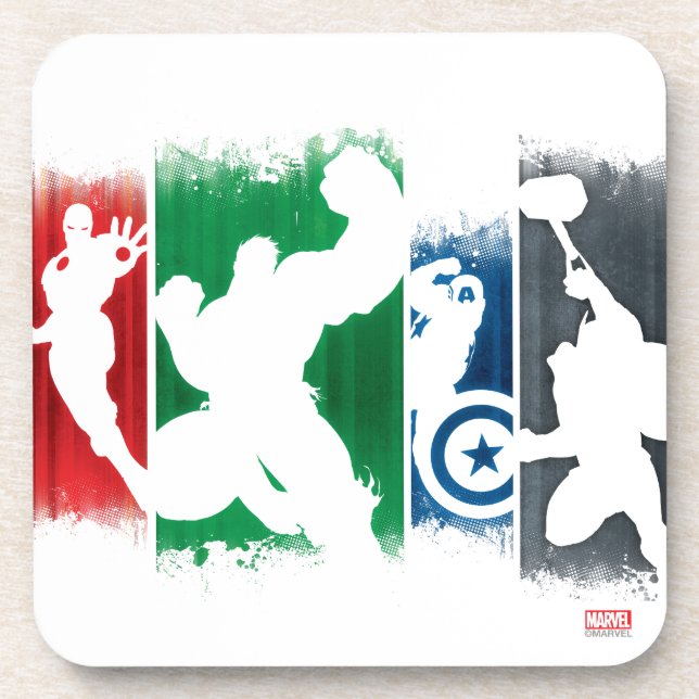 Avengers Classics | Paint Swatch Silhouettes Coaster (Front)