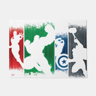 Avengers Classics   Paint Swatch Silhouettes Doormat