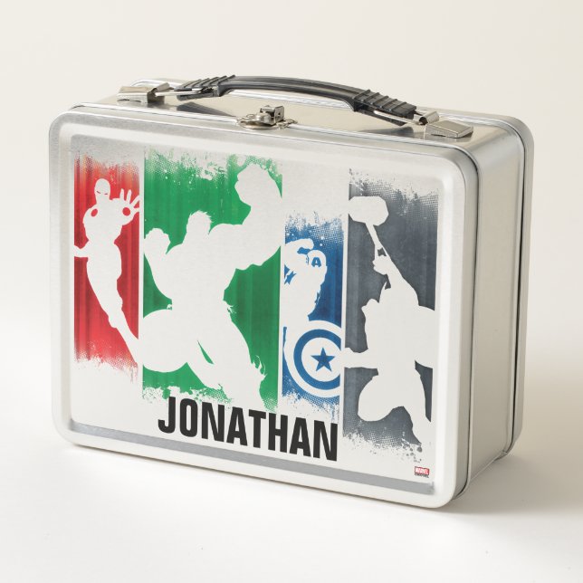 Avengers Classics | Paint Swatch Silhouettes Metal Lunch Box (Front)