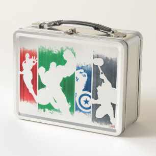 Avengers Classics Paint Swatch Silhouettes Metal Lunch Box