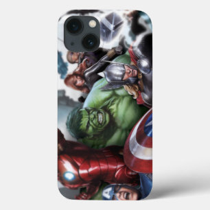Avengers Classics Poised For Battle Drawing iPhone 13 Case
