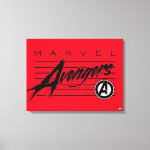 Avengers Classics Retro Avengers Stylized Logo Canvas Print