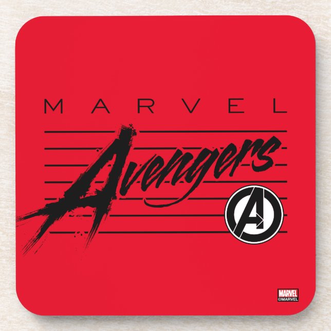 Avengers Classics | Retro Avengers Stylized Logo Coaster (Front)