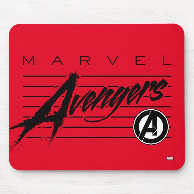 Avengers Classics | Retro Avengers Stylized Logo Mouse Pad (Front)